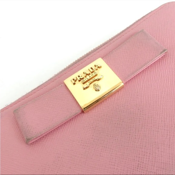 Authentic PRADA Ribbon Pink Leather Wallet - Picture 12 of 12